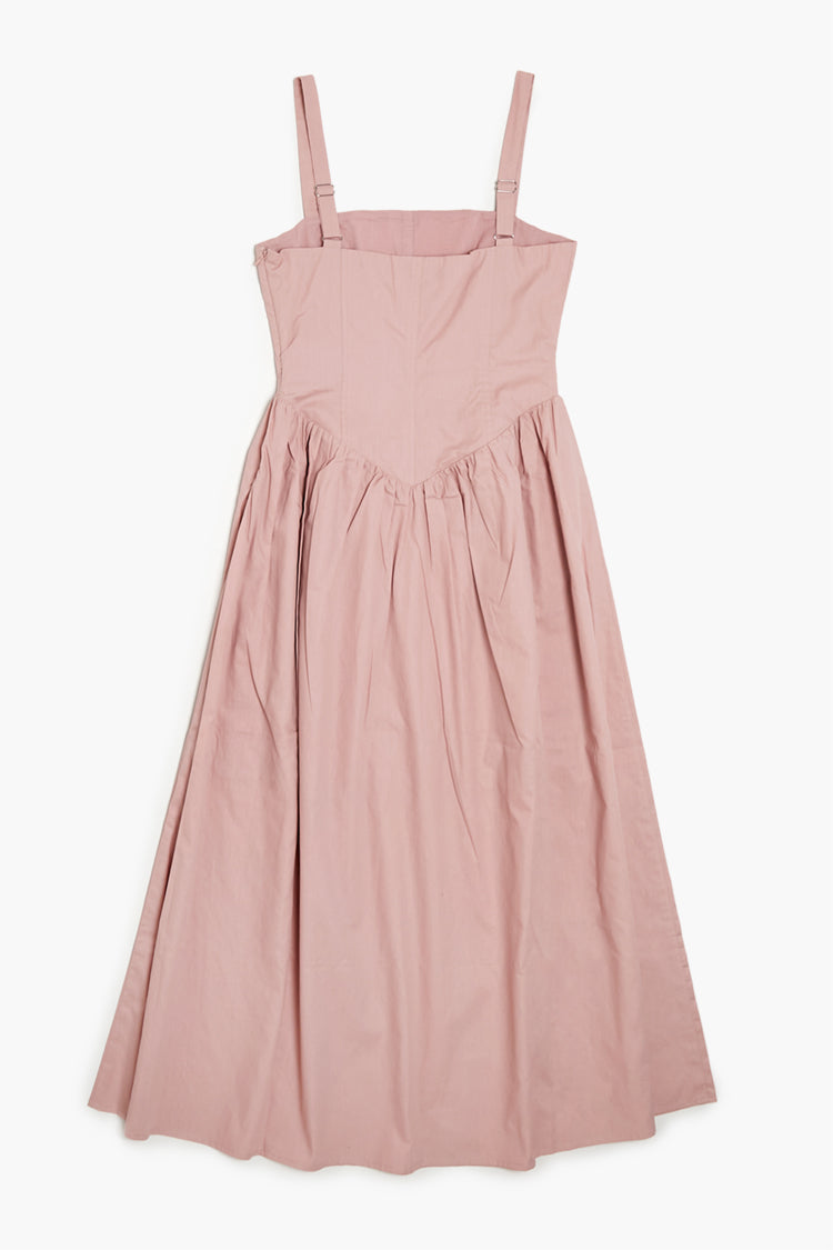 Sleeveless Drop Waist Midi Dress - Mauve