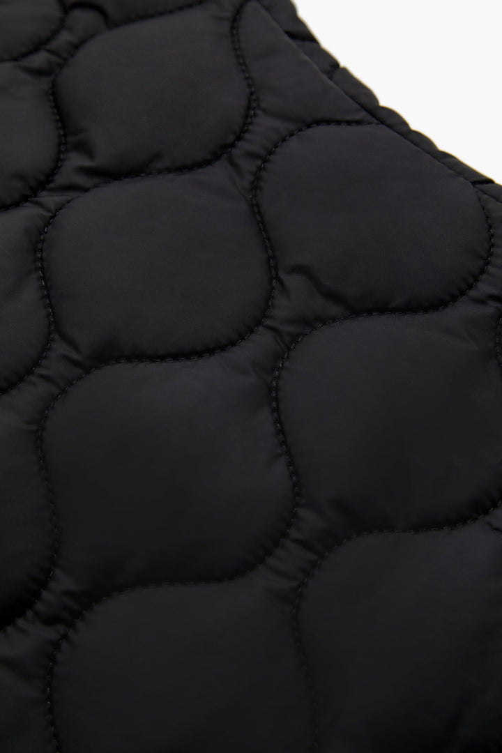Quilted Tote Bag - Black