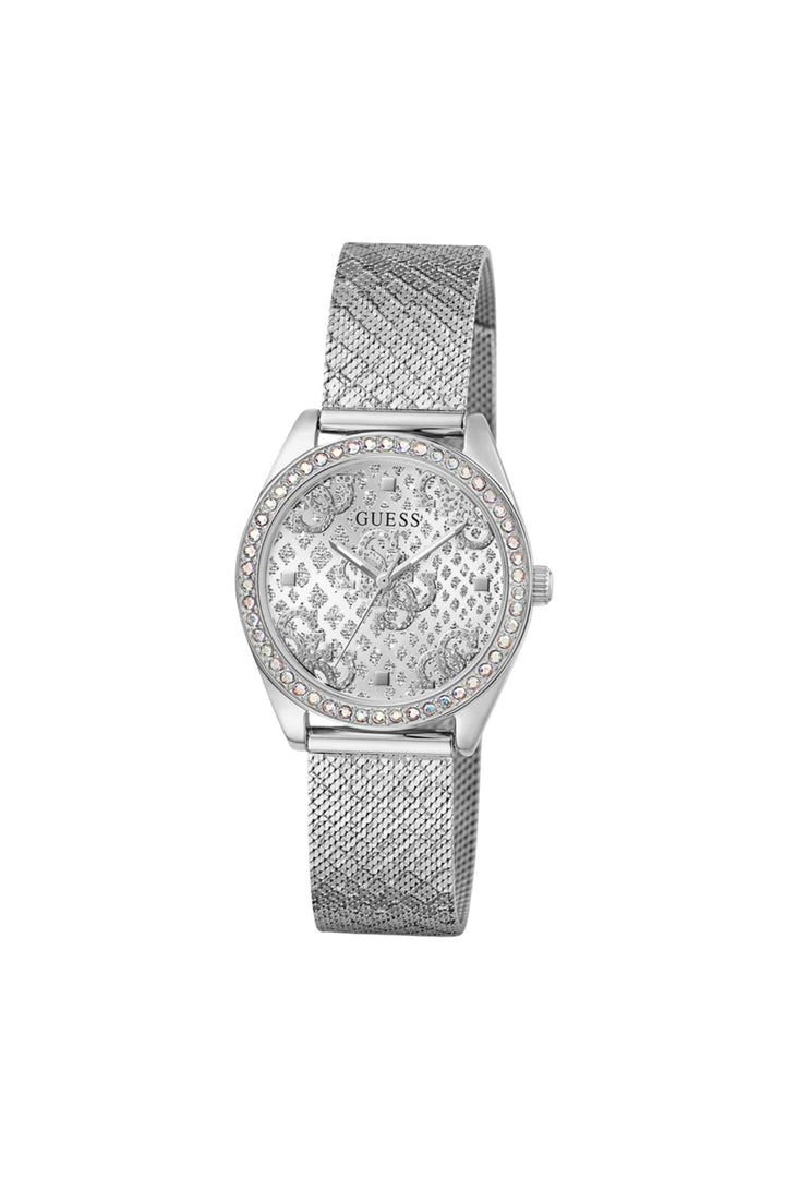 Ladies, Ip Silver Case, Silver Dial & Strap Watch