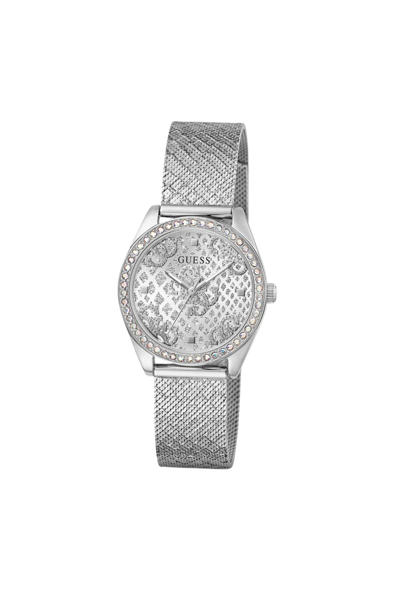 Ladies, Ip Silver Case, Silver Dial & Strap Watch