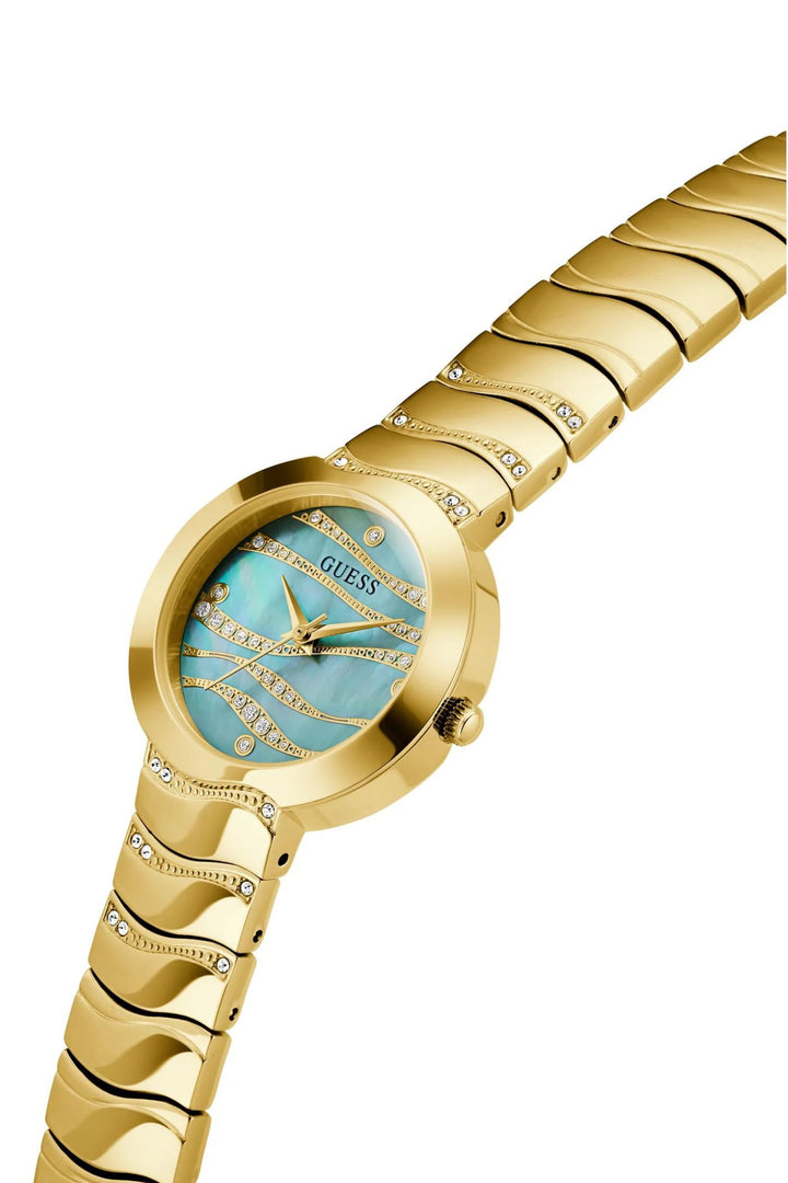 Laguna Green Round Dial Analog Watch - Gold