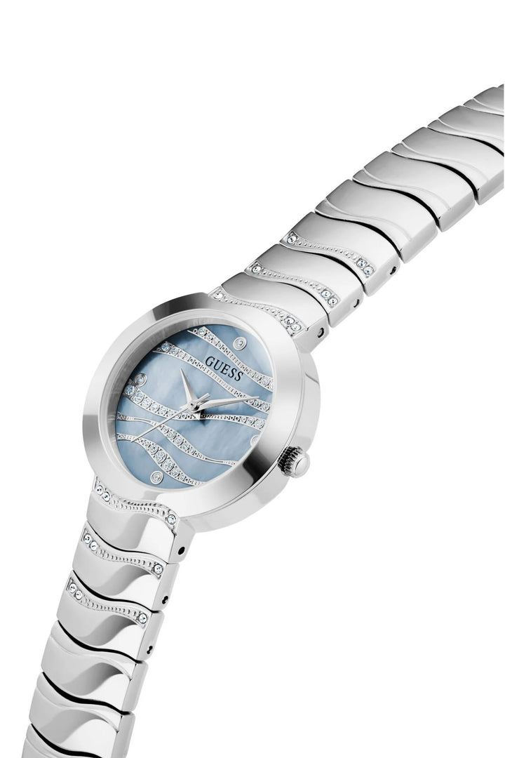 Laguna Blue Dial Stainless Steel Strap Analog Watch - Silver
