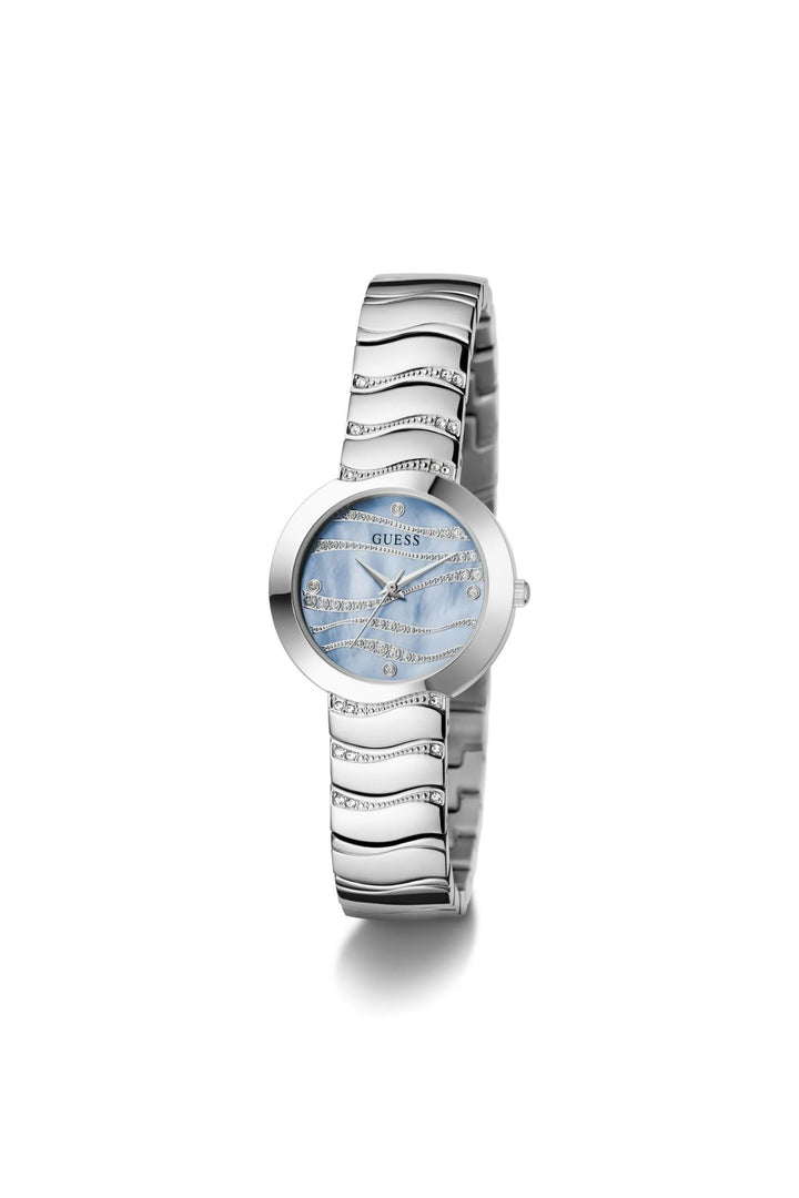 Laguna Blue Dial Stainless Steel Strap Analog Watch - Silver