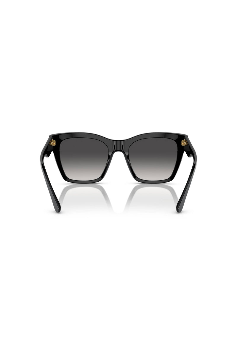 Square Frame Grey Gradient Sunglasses - Black