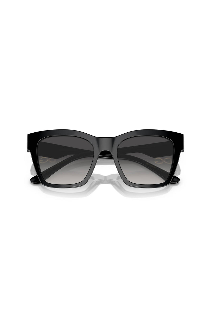 Square Frame Grey Gradient Sunglasses - Black