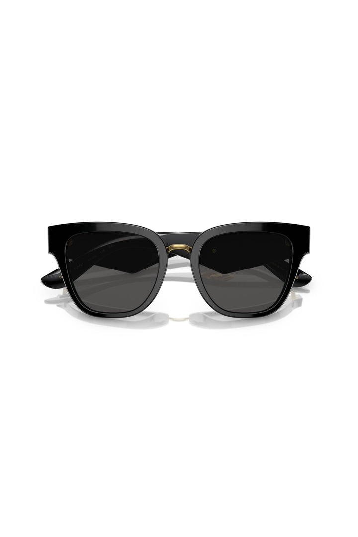 Square Frame Dark Grey Lens Sunglasses - Black