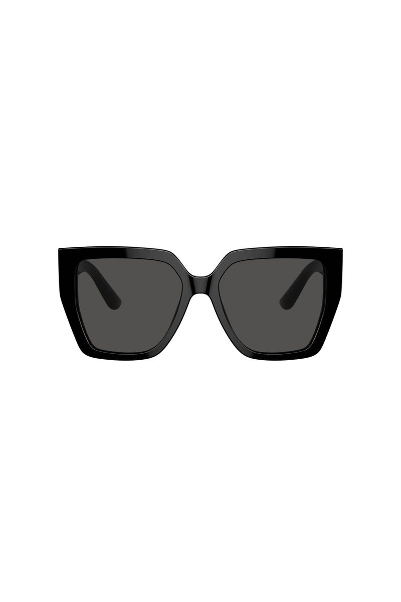 Square Frame Dark Grey Sunglasses - Black