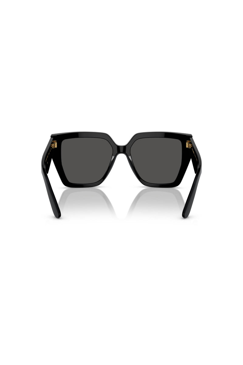 Square Frame Dark Grey Sunglasses - Black