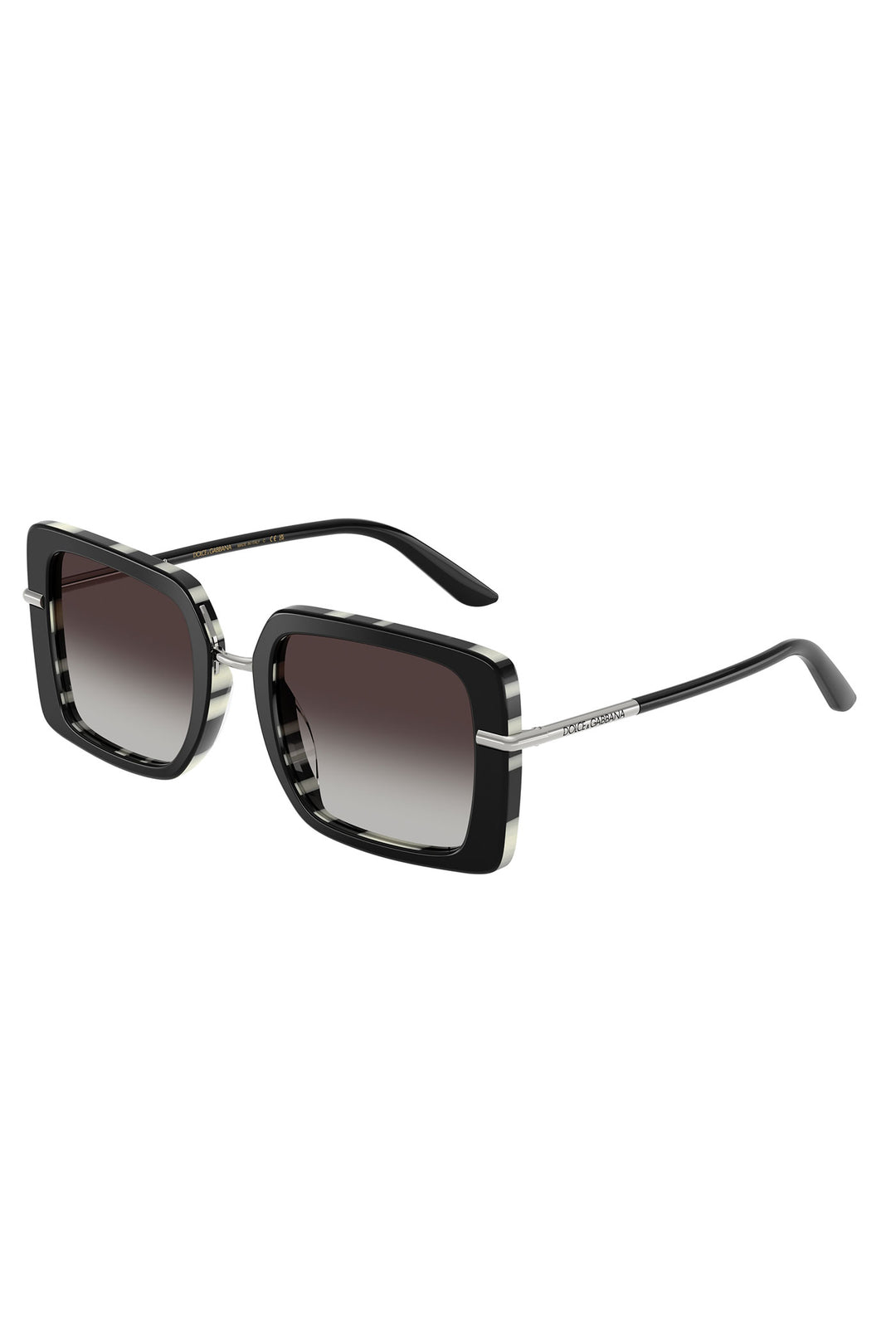 Square Frame Zebra Sunglasses - Black