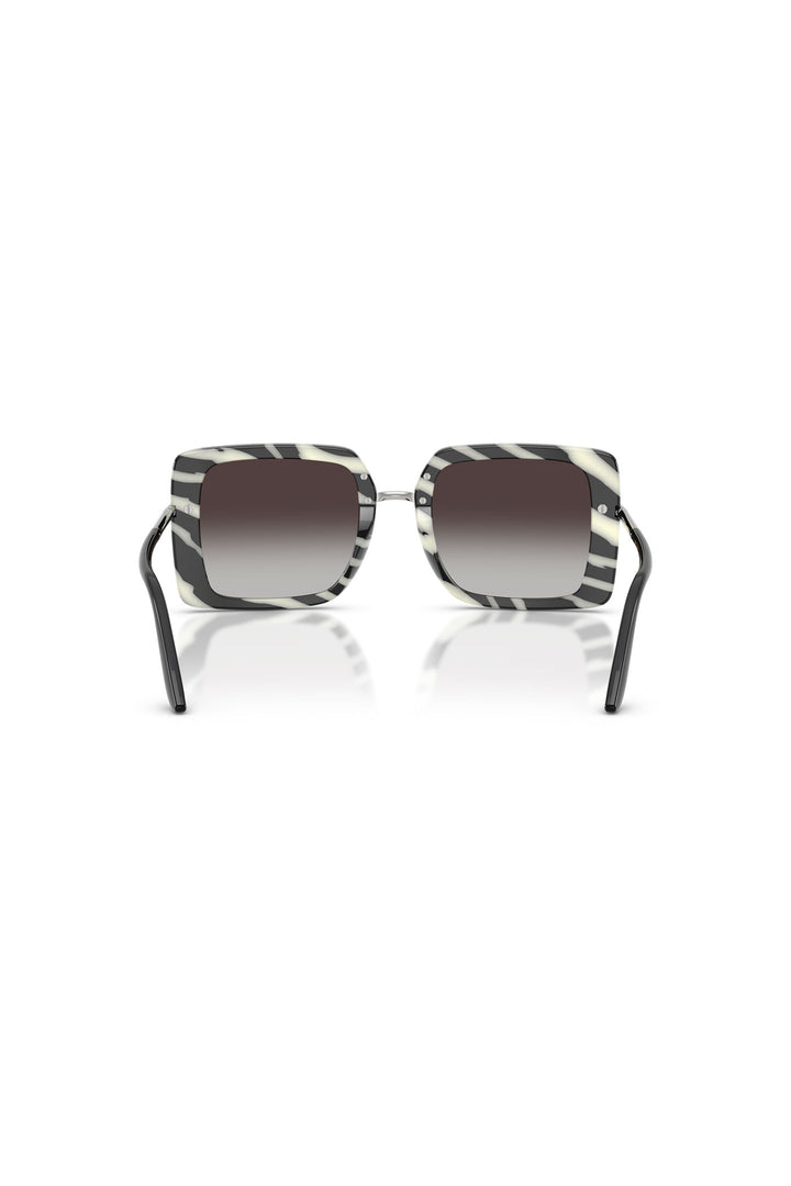 Square Frame Zebra Sunglasses - Black