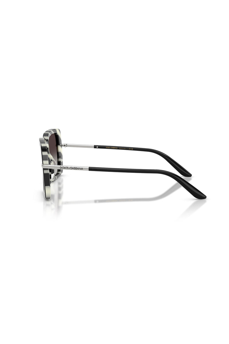 Square Frame Zebra Sunglasses - Black