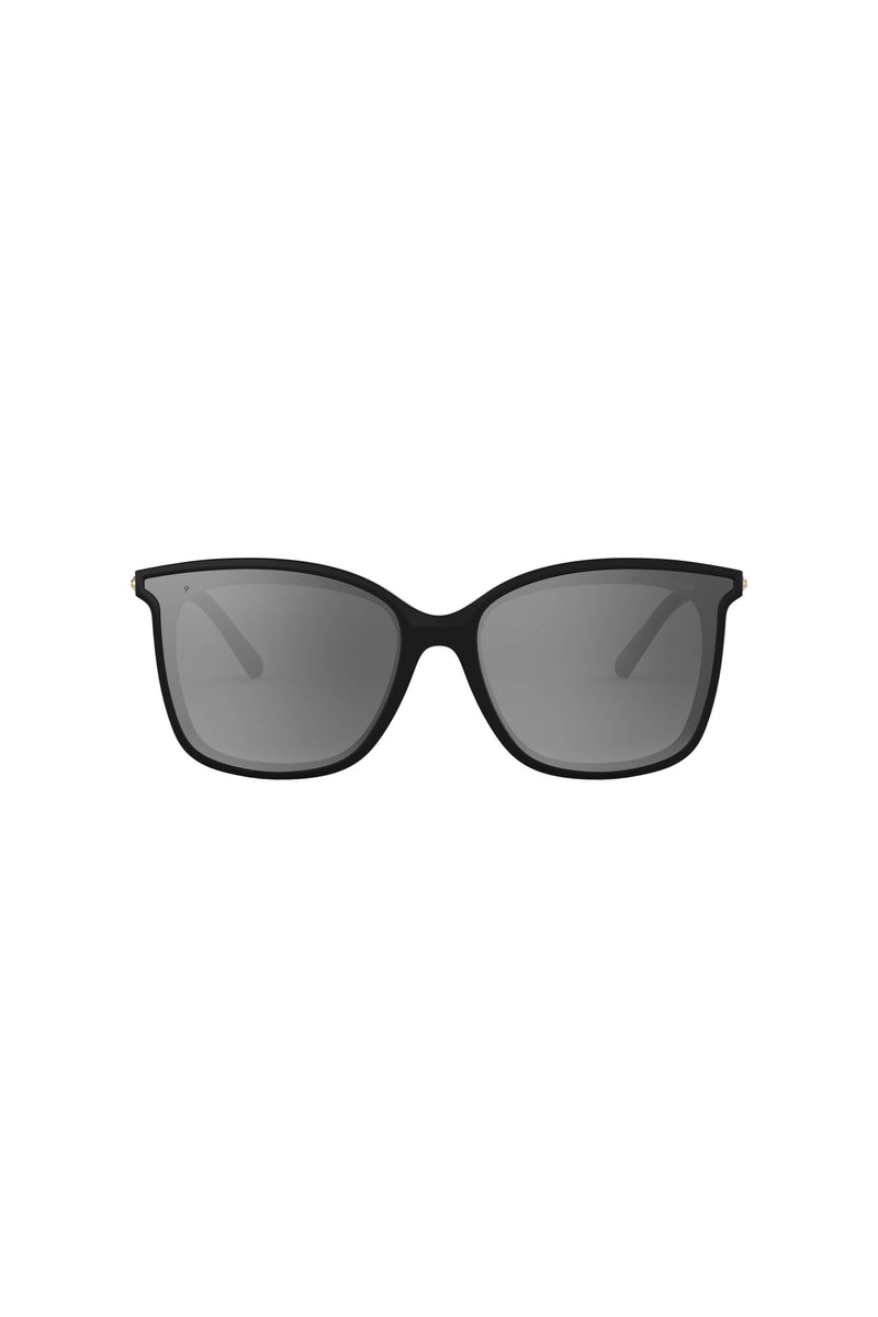 Zermatt Silver Grey Gradient Lens Sunglasses - Black