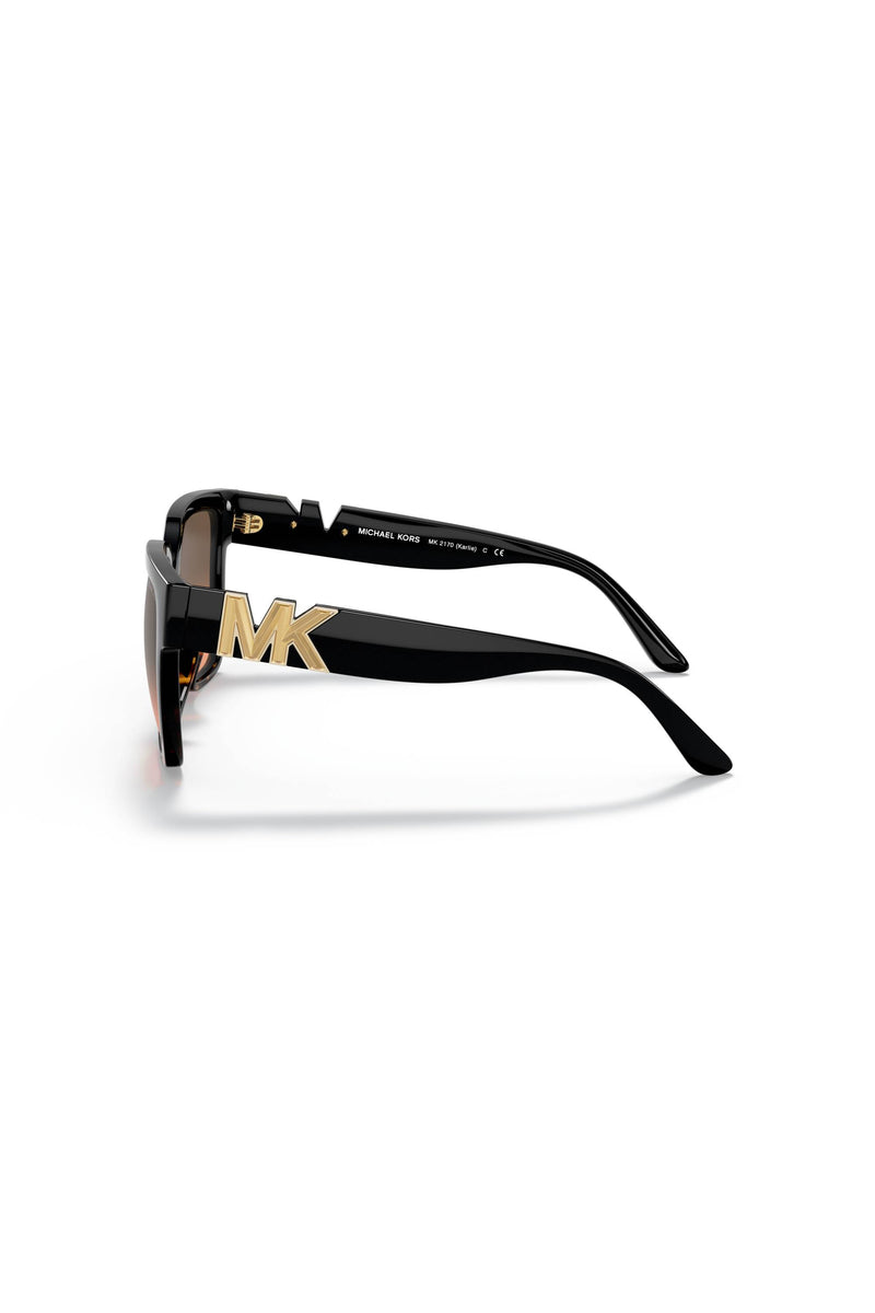 Karlie Grey Orange Gradient Lens Sunglasses - Black