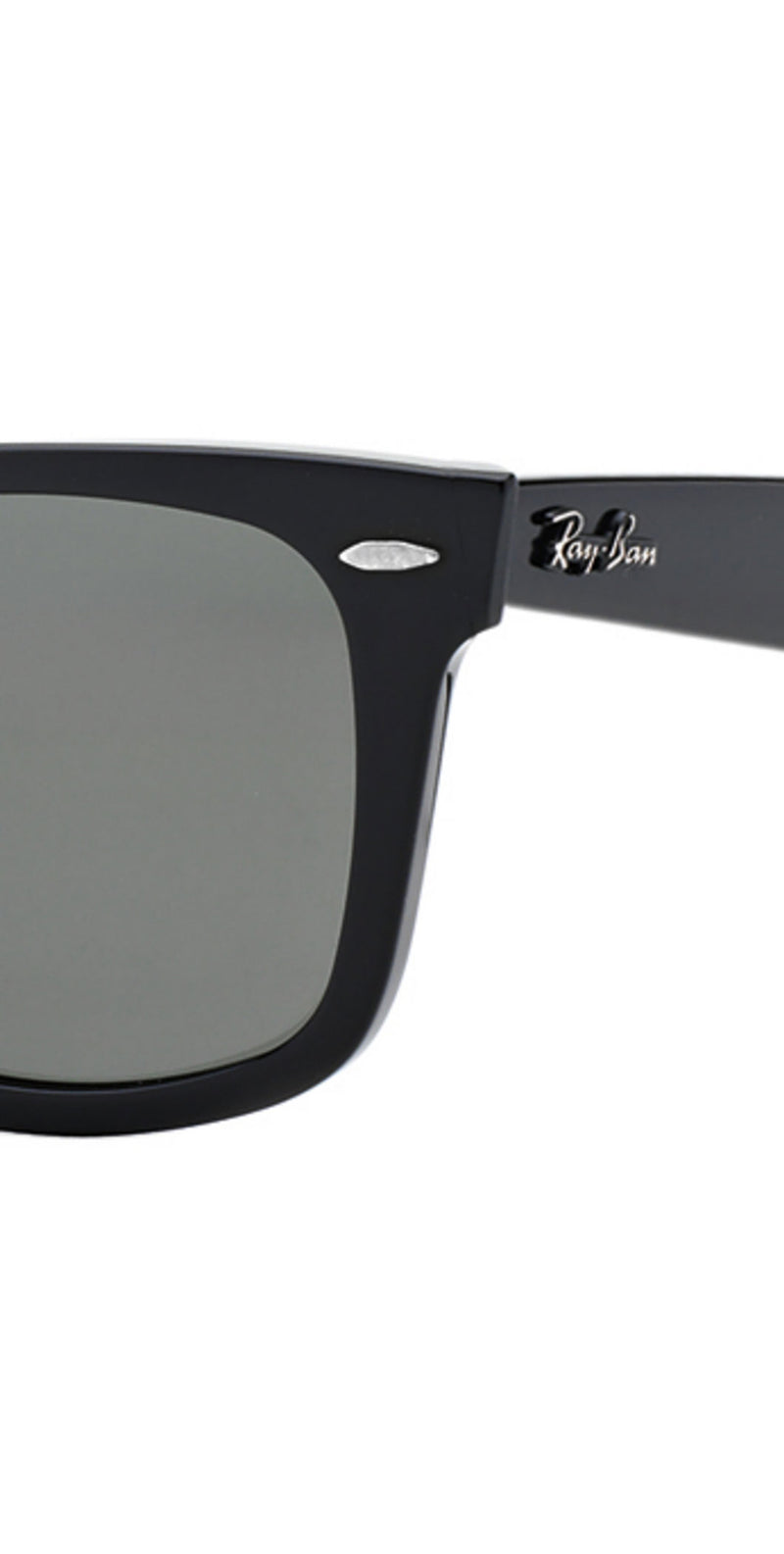 Wayfarer Green Lens Sunglasses - Black