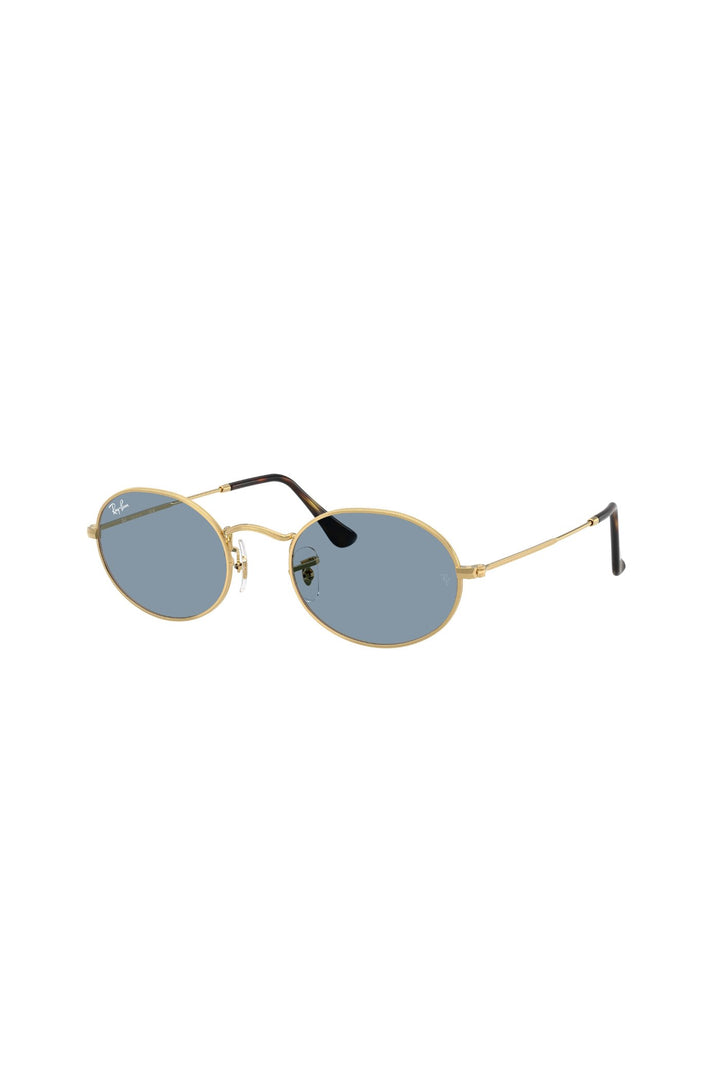 Oval Metal Summer Capsule Sunglasses - Blue