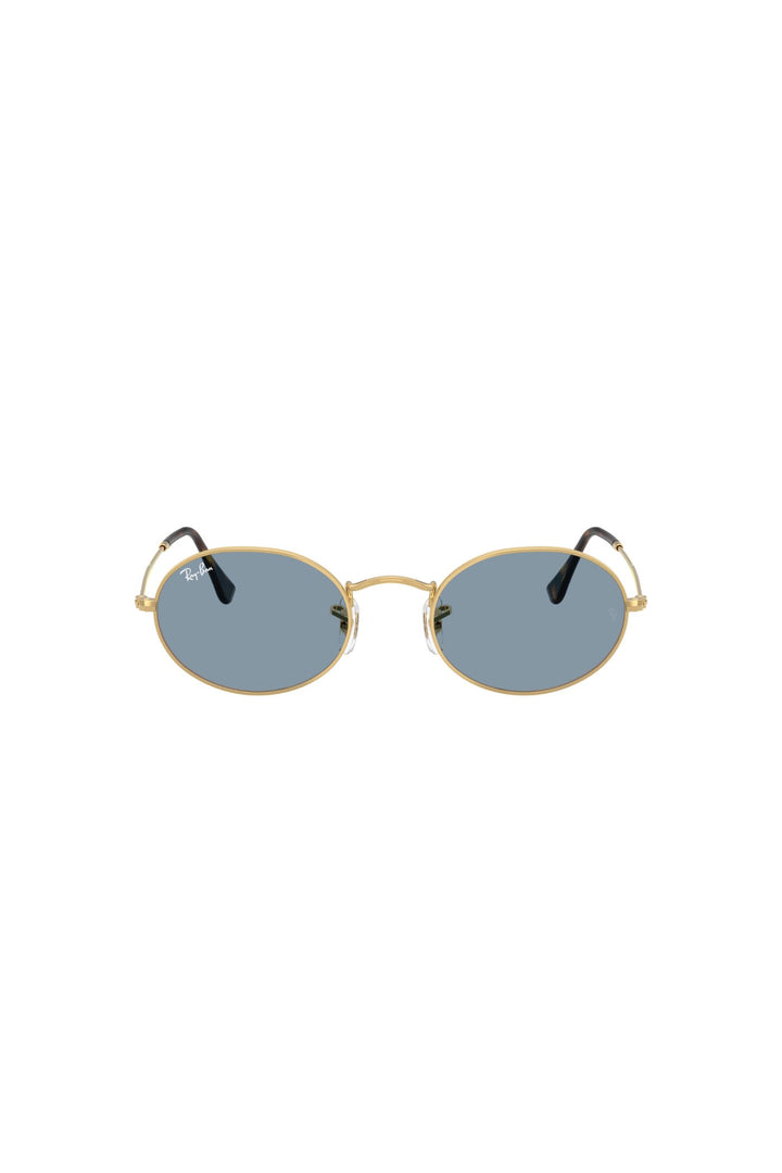 Oval Metal Summer Capsule Sunglasses - Blue