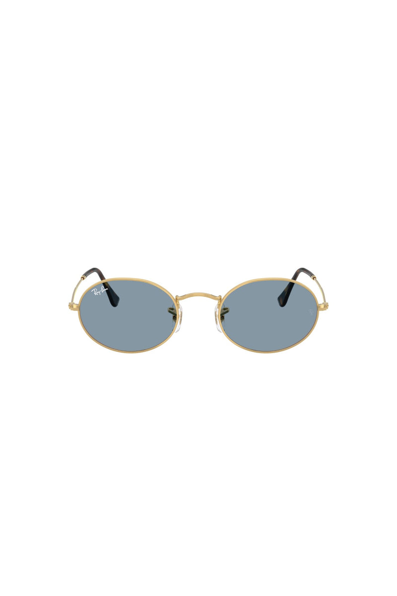 Oval Metal Summer Capsule Sunglasses - Blue