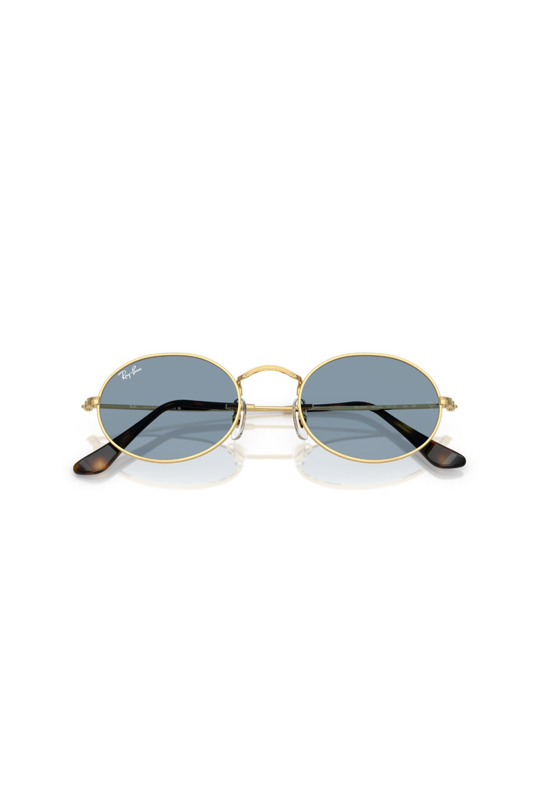 Oval Metal Summer Capsule Sunglasses - Blue