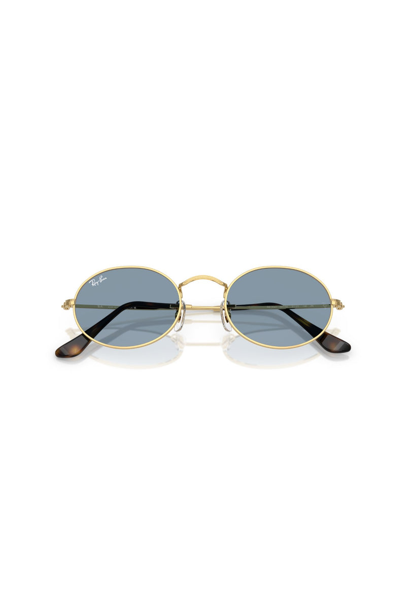 Oval Metal Summer Capsule Sunglasses - Blue