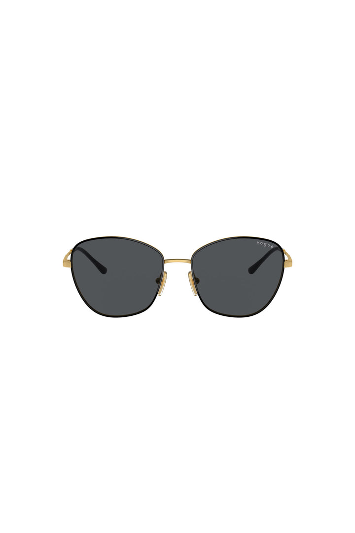 Gold Frame Black Sunglasses - Black