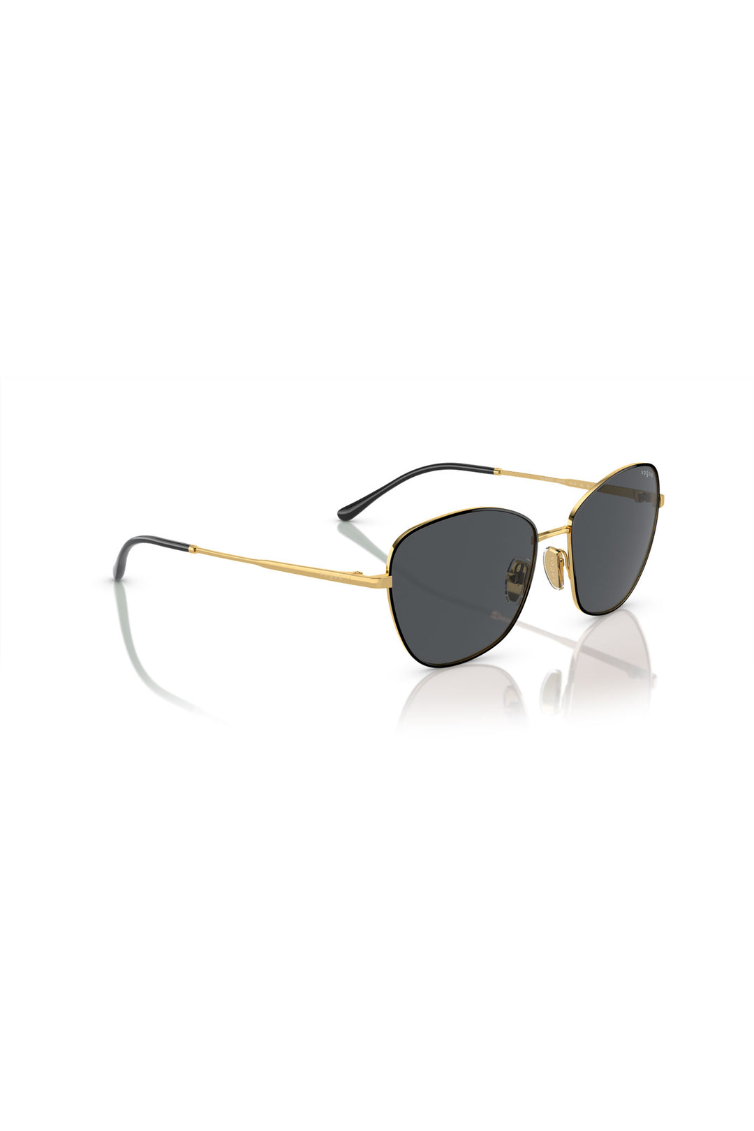 Gold Frame Black Sunglasses - Black