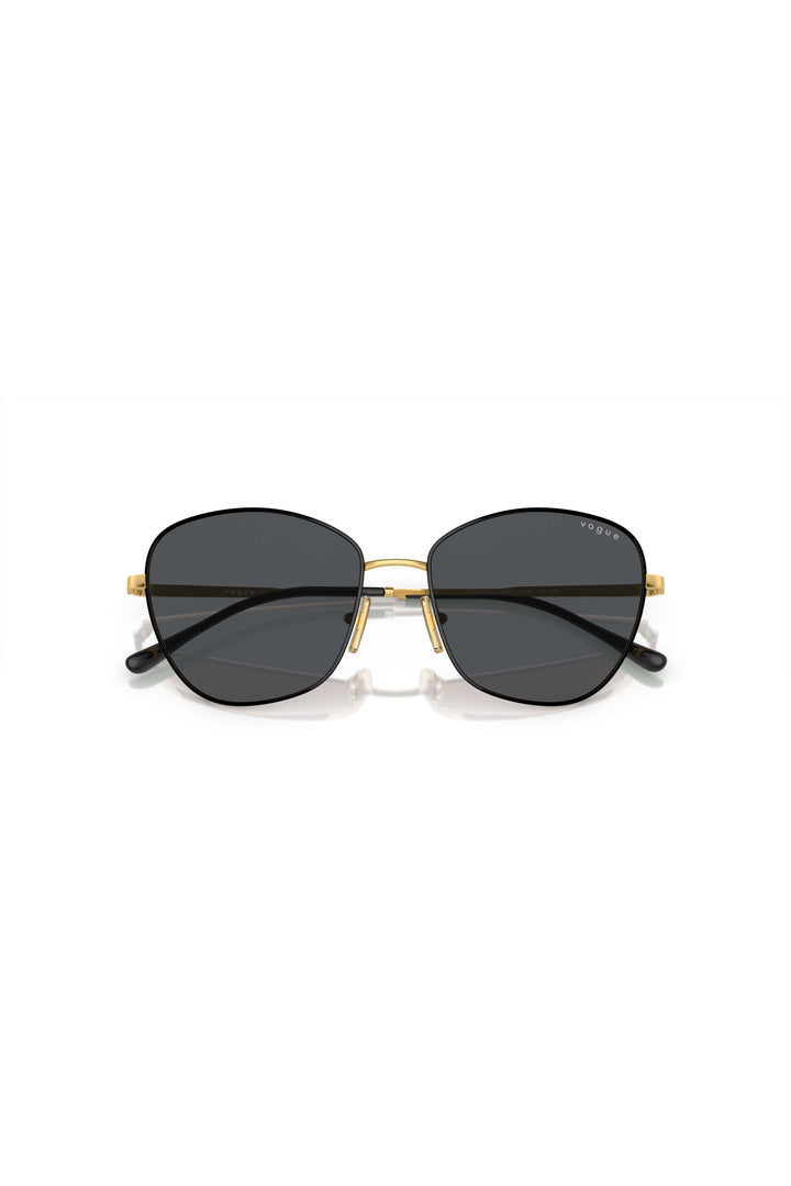 Gold Frame Black Sunglasses - Black