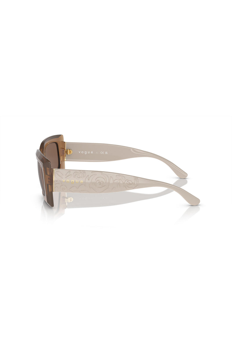 Opal Brown Sunglasses Size 5 - Beige