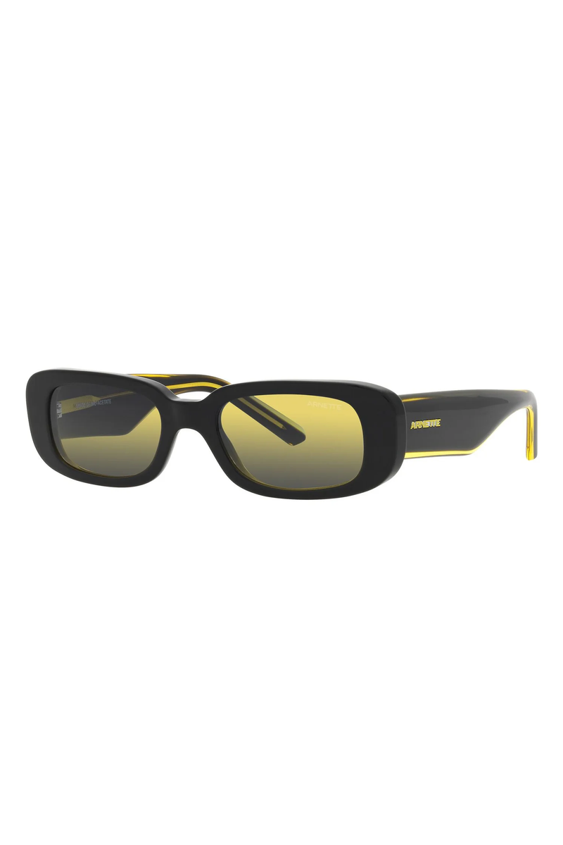 Rimmed Rectangle Sunglasses - Black/Yellow