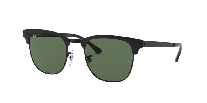 Ray-Ban Metal Clubmaster Polarized Sunglasses - Black