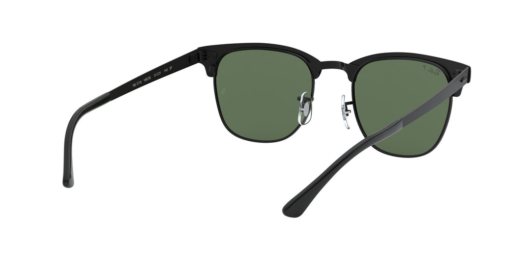 Ray-Ban Metal Clubmaster Polarized Sunglasses - Black
