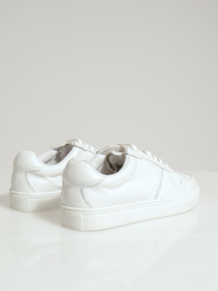 Lace-Up Leather Sneaker - White