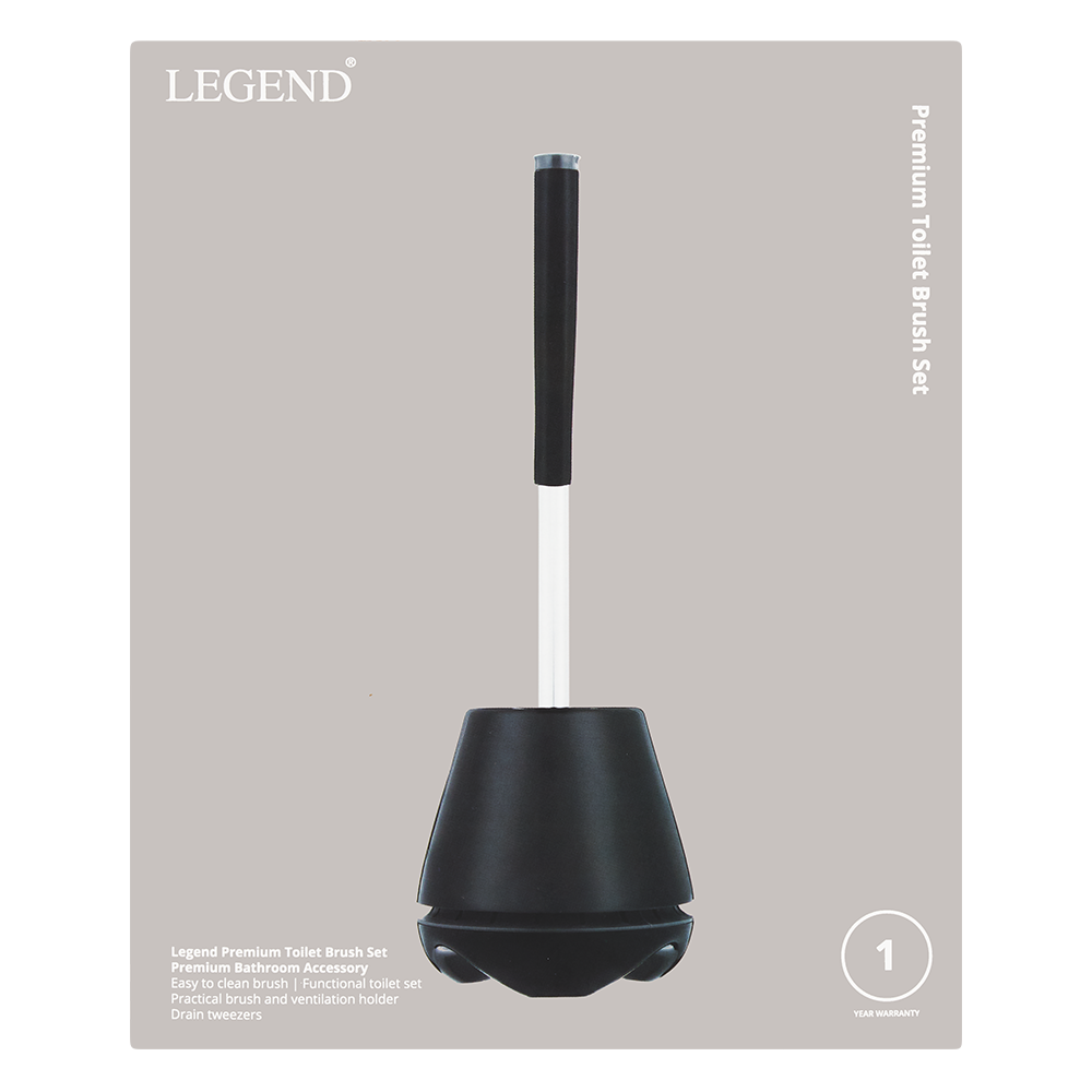 Premium Toilet Brush Set Black