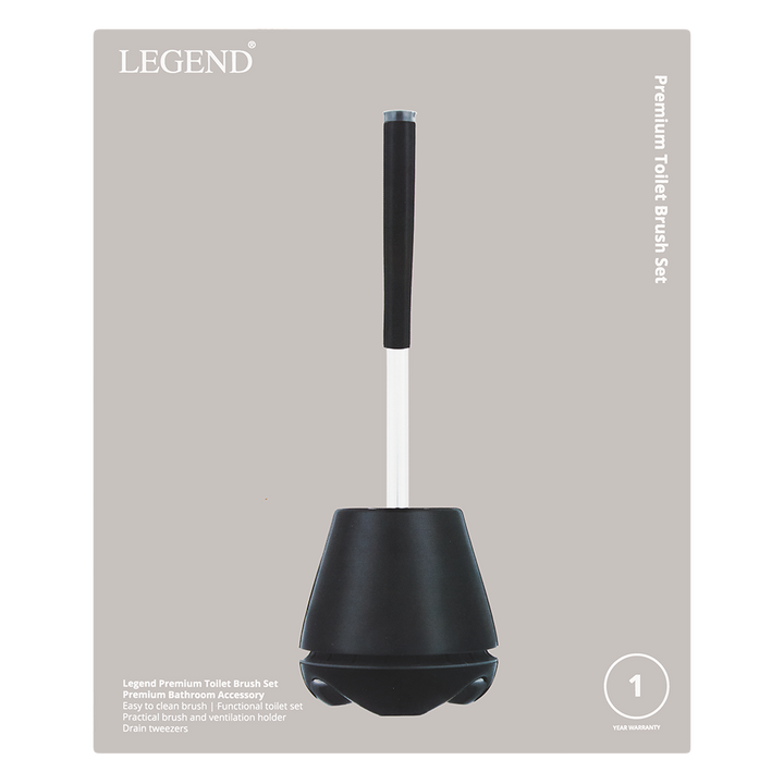 Premium Toilet Brush Set Black