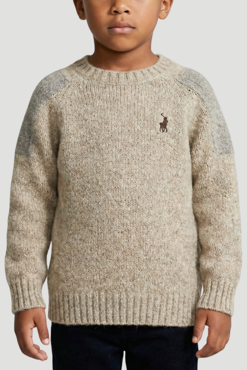 Pre-Boys Long Sleeve Knit Top - Stone