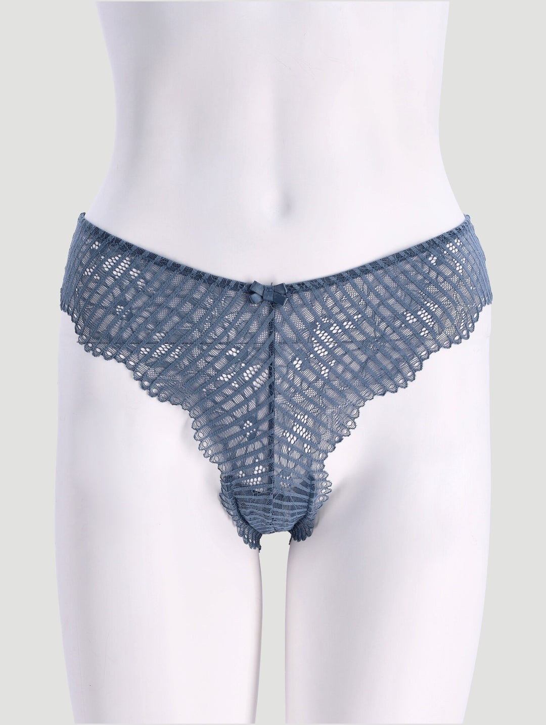 3 Pack Lace Brazilian Panties - Grey/Rose/Navy