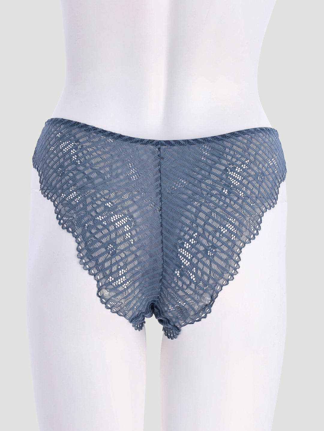 3 Pack Lace Brazilian Panties - Grey/Rose/Navy