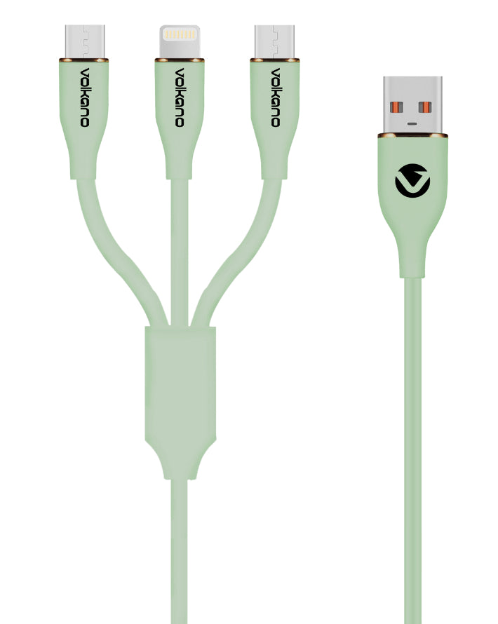 Flexi Series 3-in-1 Charging Cable - Green
