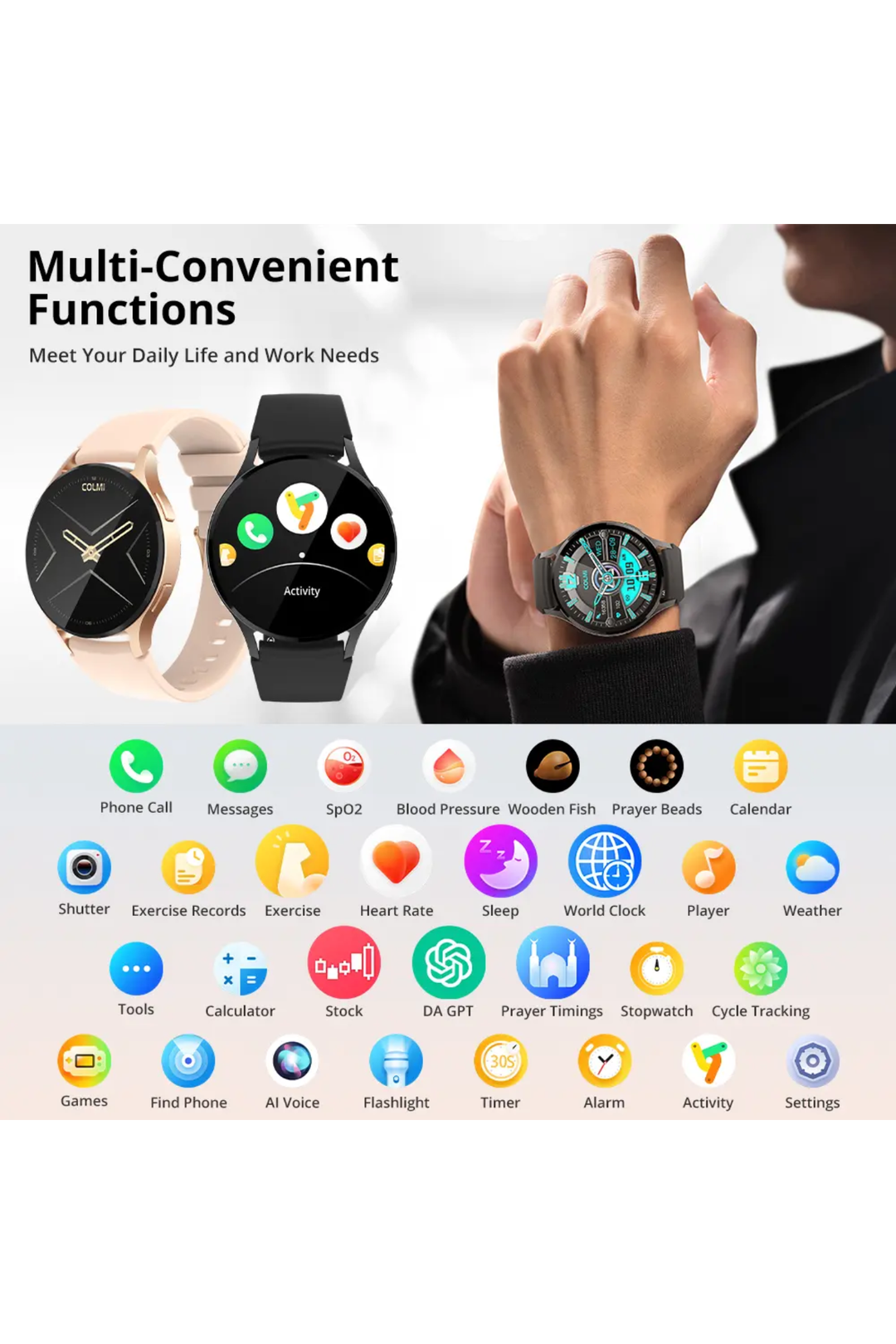 I28 ULTRA 1.43'' AOD DISPLAY Smart Watch - Black