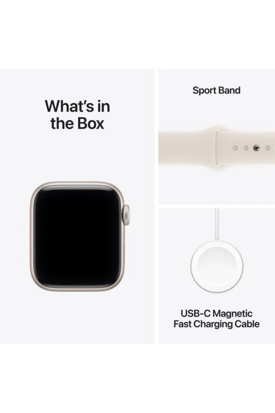 SE 3 GPS 40MM Starlight Aluminum Case With Starlight Sport Band - M/L