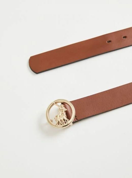 Sophie Icon Pony Statement Buckle - Tan