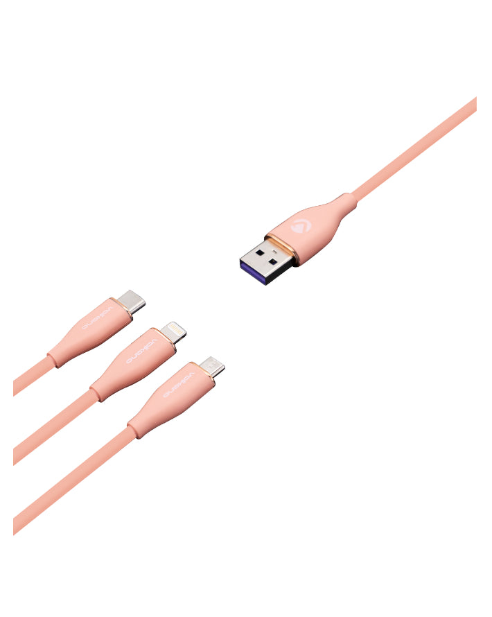 Flexi Series 3-in-1 Charging Cable - Pink