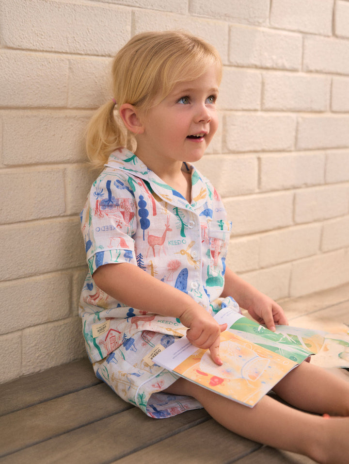 Keedo Kids Musseto Sleepwear Set - White