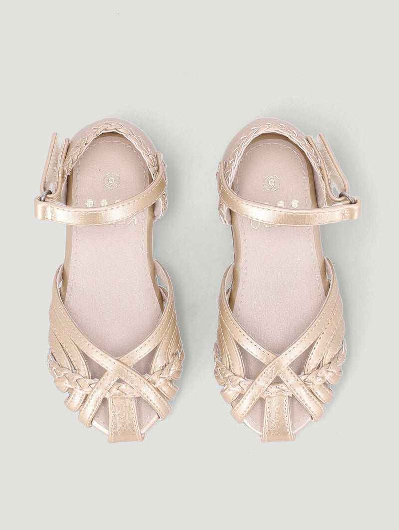 Keedo Girls Caged Sandal - Gold