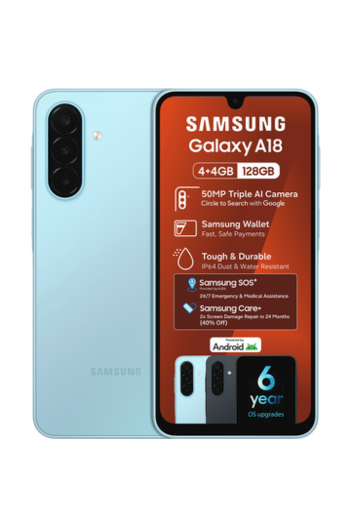 A18 128GB Dual Sim Cellphone - Blue