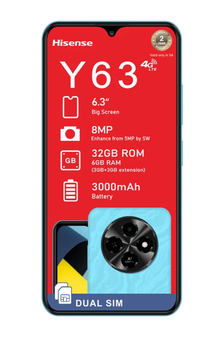 Y63 3+32GB 4G Dual Sim - Blue