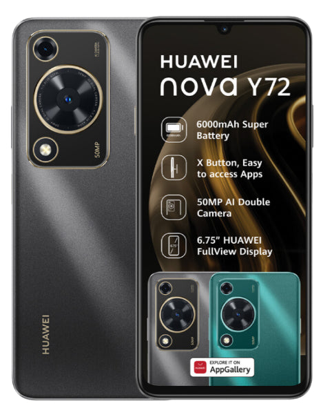 Nova Y72 Dual Sim Black Cellphone