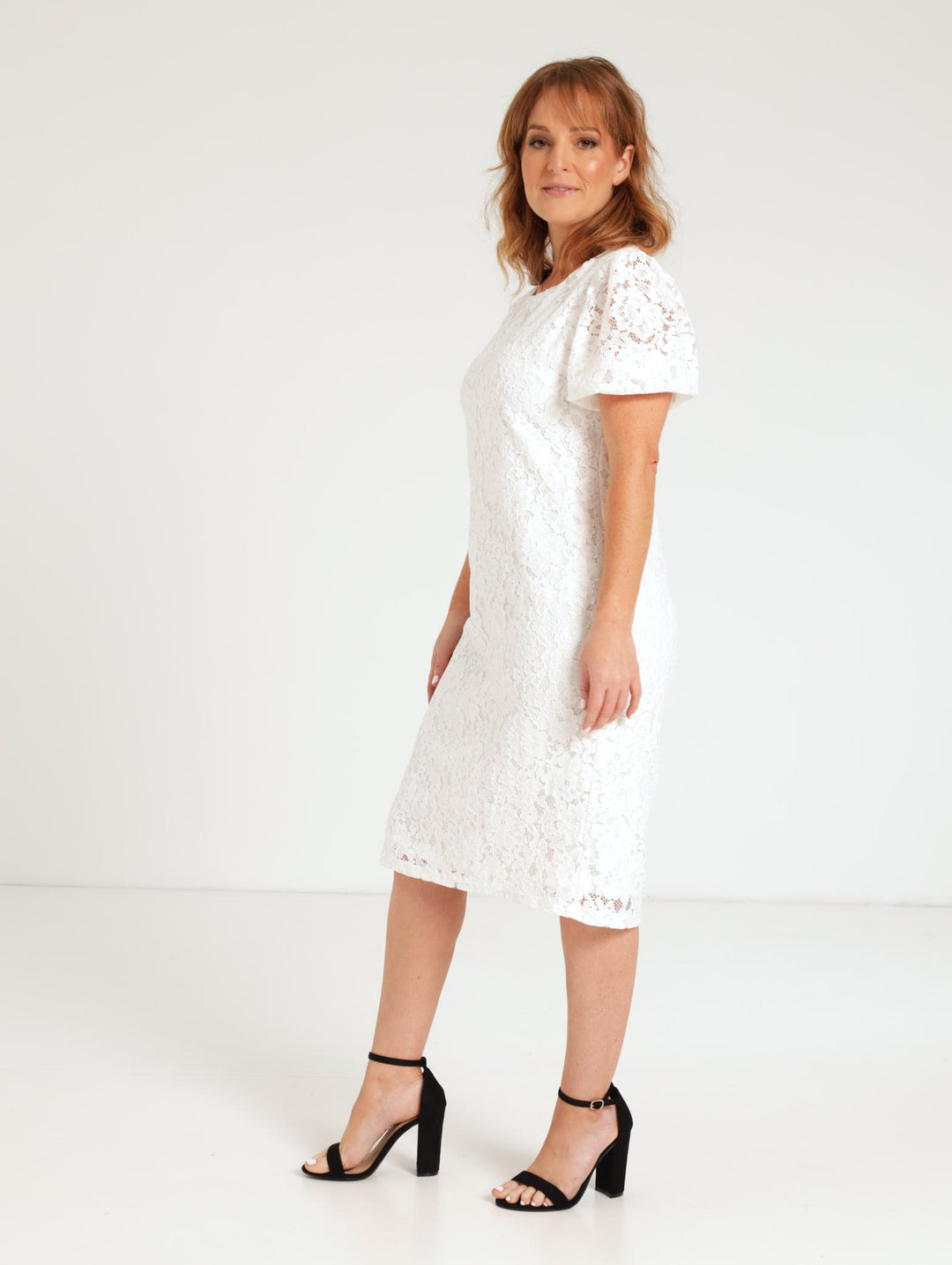 Ladies Lace Shift Dress White – Edgars