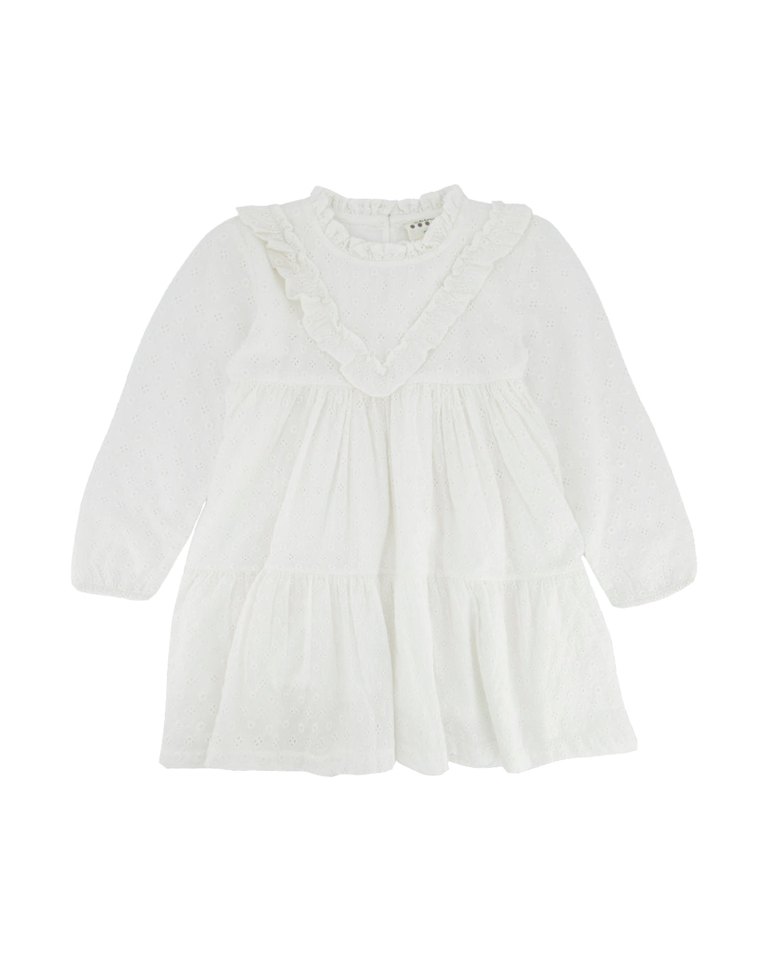 Keedo Baby Girls Heather Anglaise Dress - White