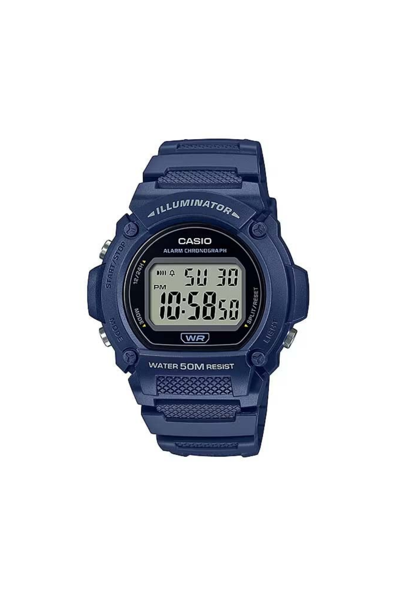 Digital Round Sport Blue Watch