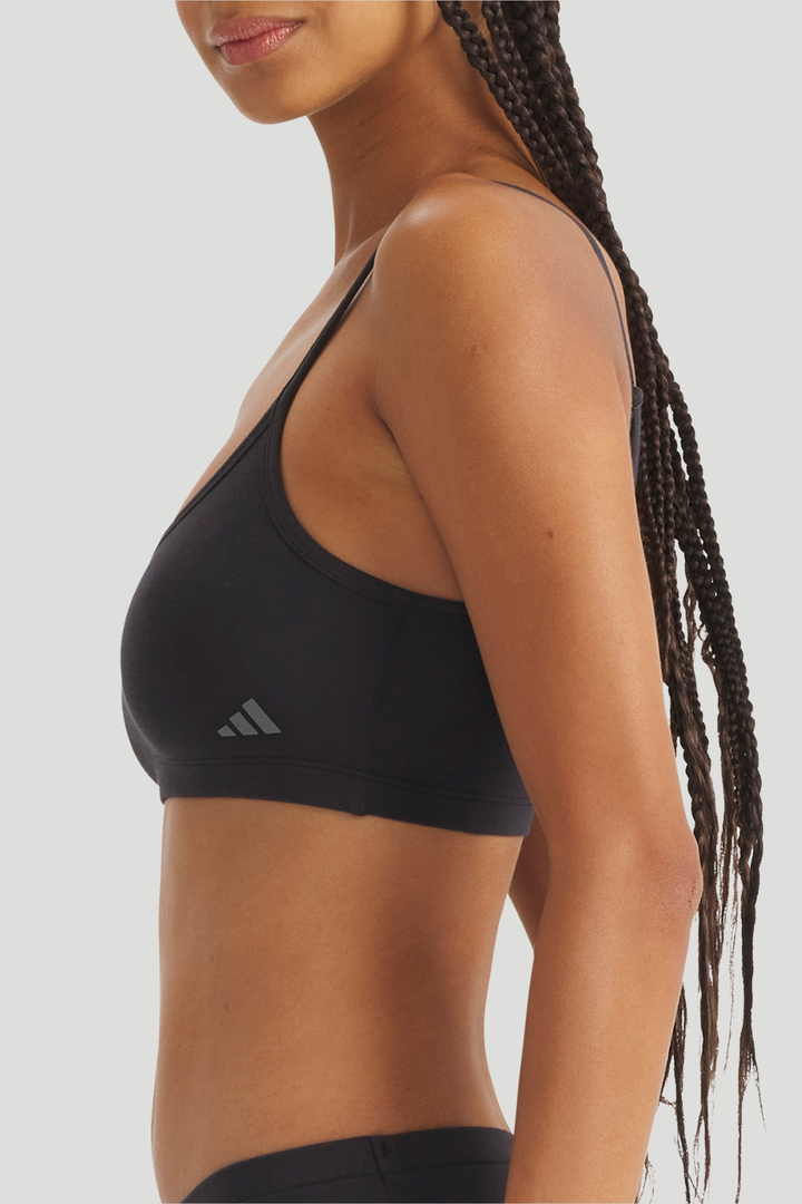2 Pack Modal Active Comfort Bralettes - Black